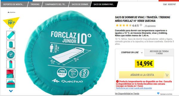 Sacos de dormir en el decathlon hot sale